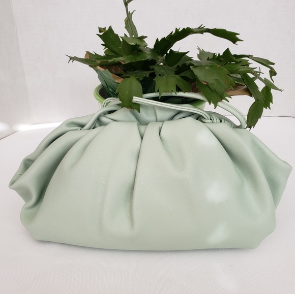 STEVE MADDEN Necture Soft Pouch Clutch Bag Mint Green - Picture 15 of 15
